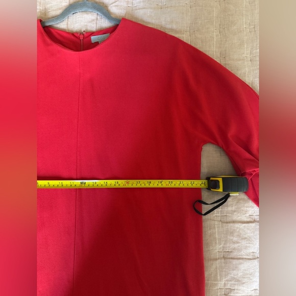 COS Red Draped Shift Dress - Picture 8 of 10